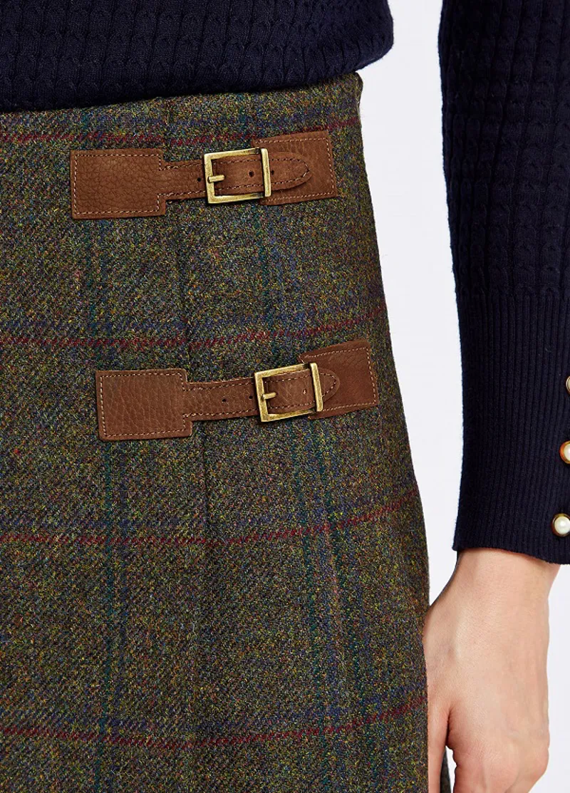 Dubarry Womens Blossom Tweed Skirt Hemlock-2